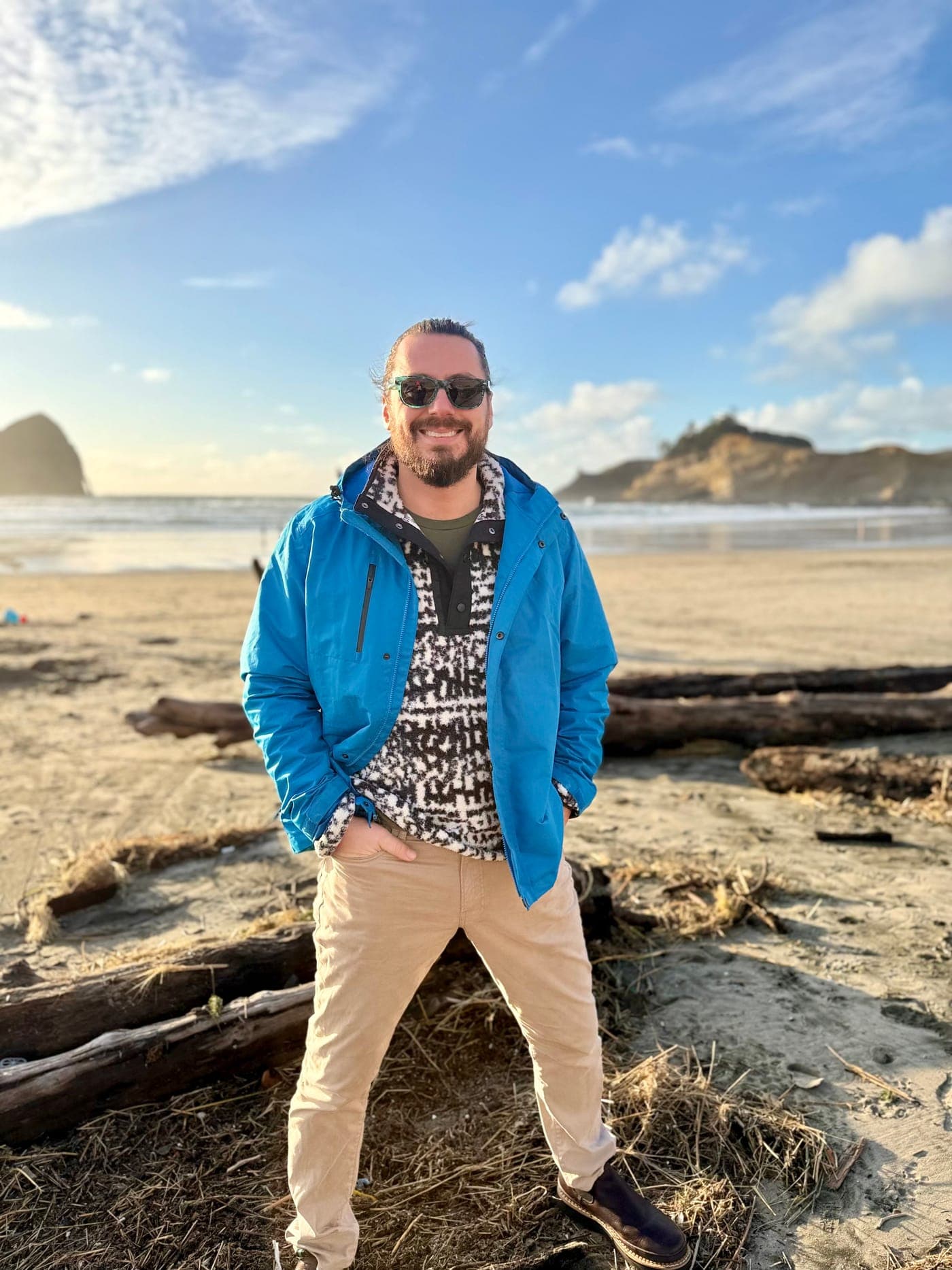 Colby Nelsen, founder of Root Labs, on the Oregon coast