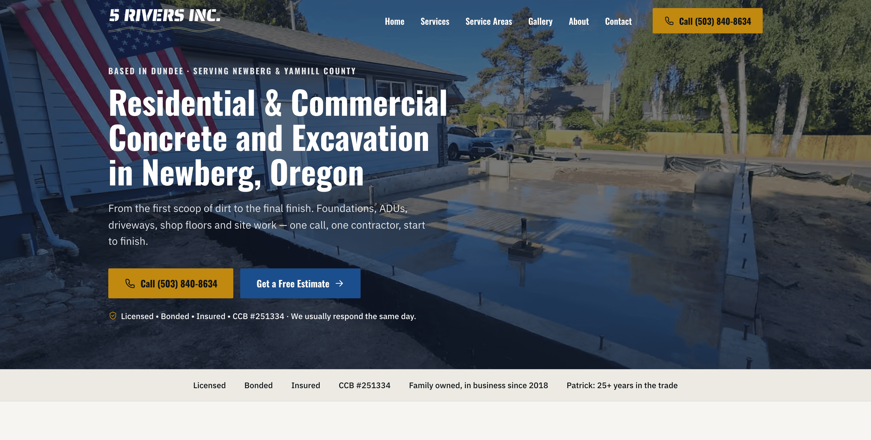 5 Rivers Concrete & Excavation